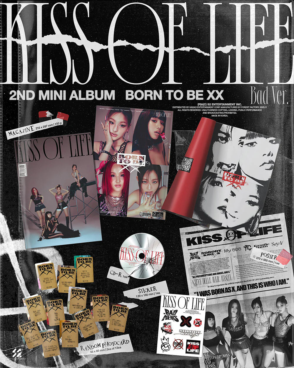 KISS OF LIFE - Born to be XX [2nd Mini Album](Random ver.)