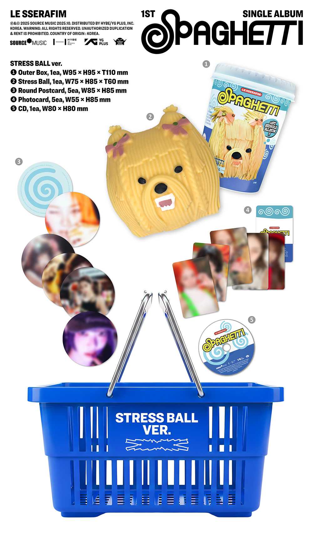 LE SSERAFIM - SPAGHETTI [1st Single Album - STRESS BALL Ver.]