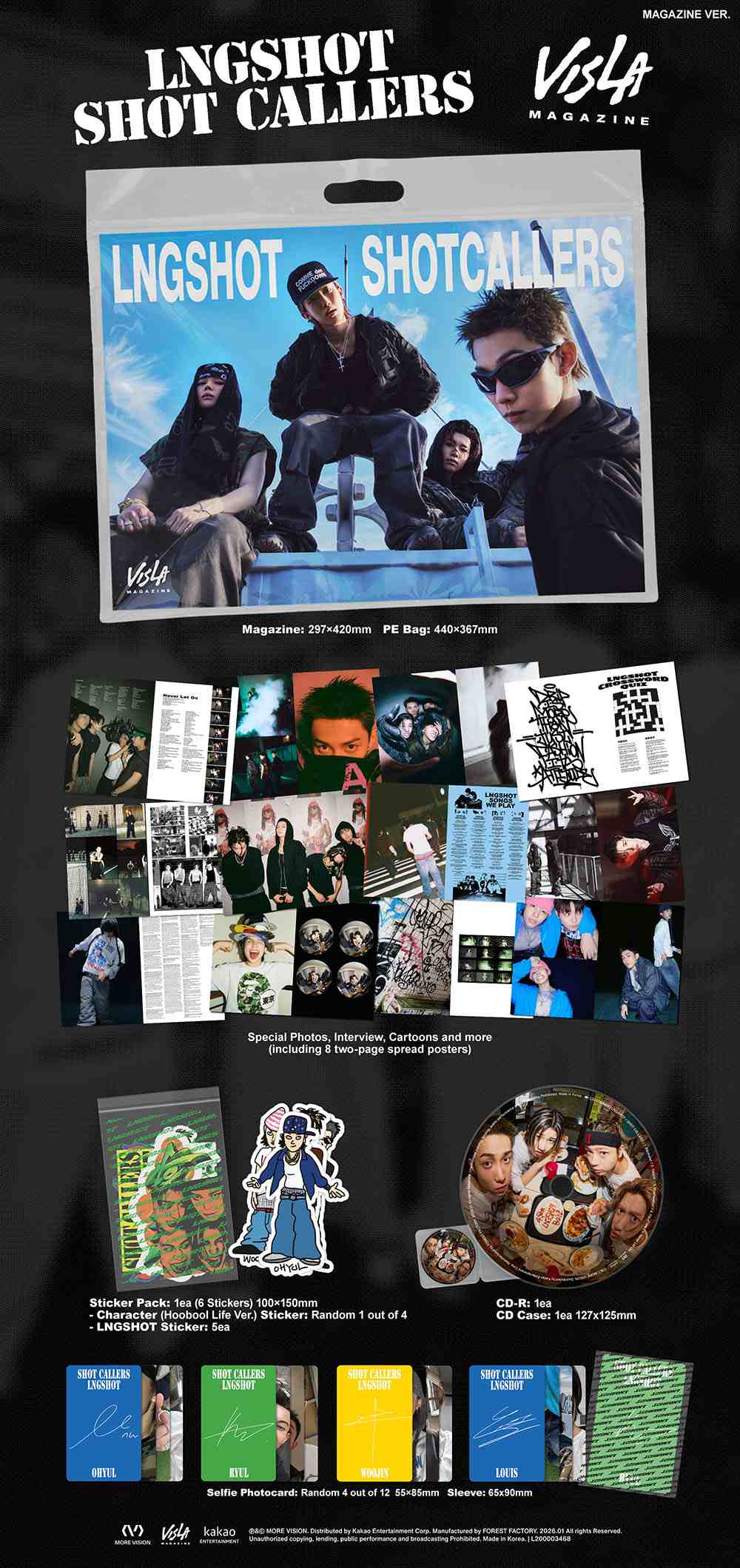 LNGSHOT - SHOT CALLERS [1st EP Album - Magazine Ver.]