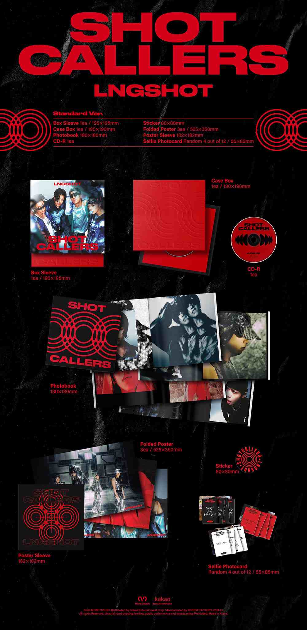 LNGSHOT - SHOT CALLERS [1st EP Album - Standard Ver.]