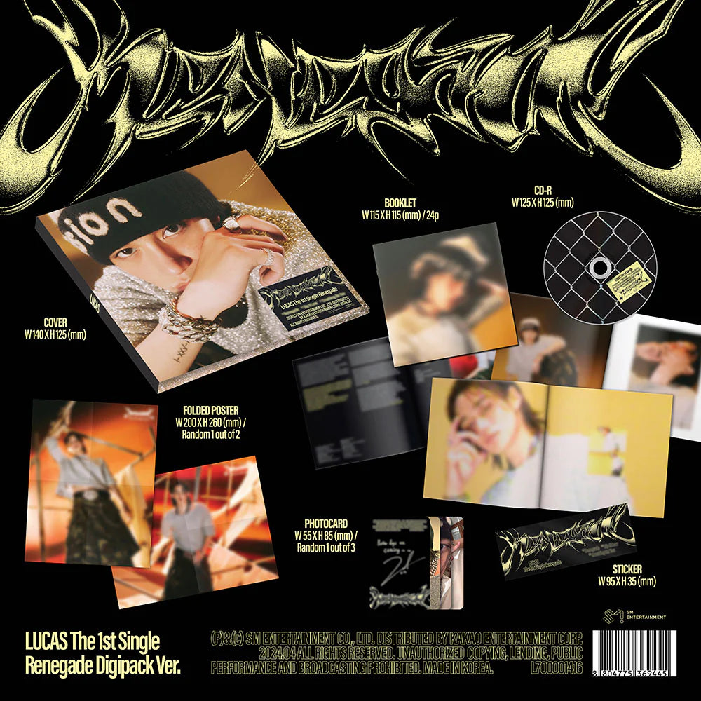 LUCAS - Renegade [1st Single Album - Digipack Ver.]