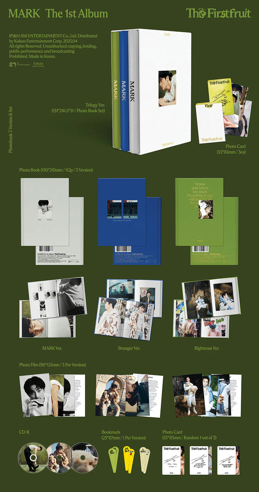 MARK - The Firstfruit [1st Album - Photobook Ver.](Random ver.)