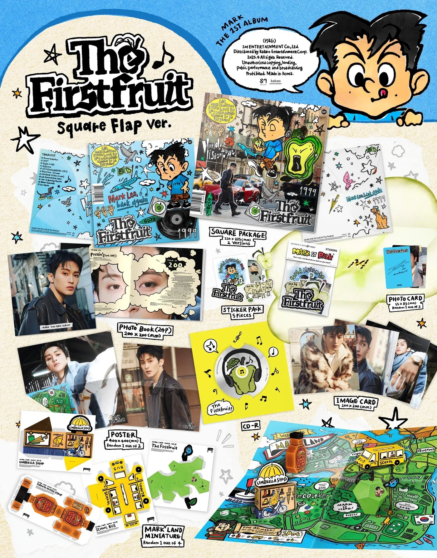 MARK - The Firstfruit [1st Album - Square Flap Ver.](Random ver.)