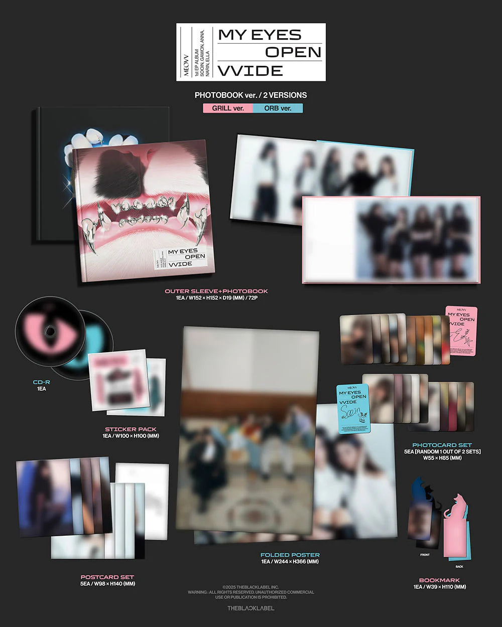 MEOVV - MY EYES OPEN VVIDE [1st EP Album - Photobook Ver.](Random ver.)