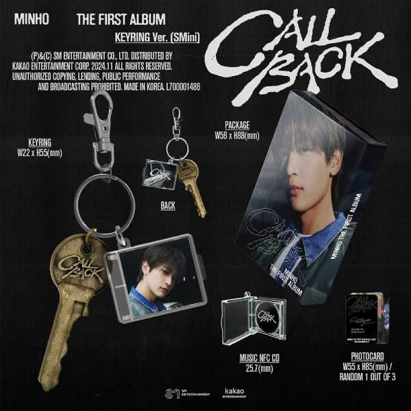 MINHO (SHINee)  - CALL BACK [1st Album - Keyring Ver.]