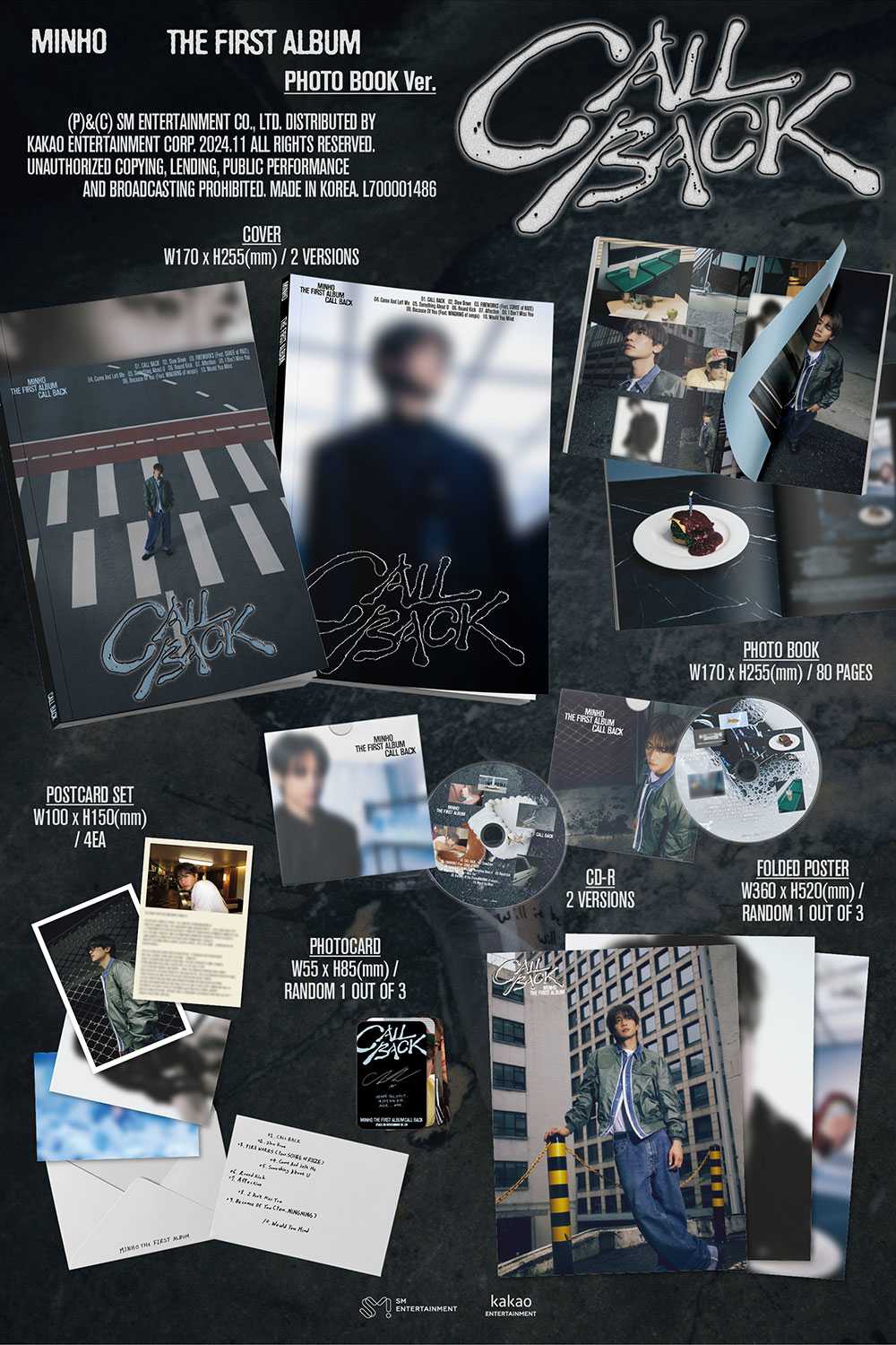 MINHO (SHINee)  - CALL BACK [1st Album - Photobook Ver.](Random ver.)