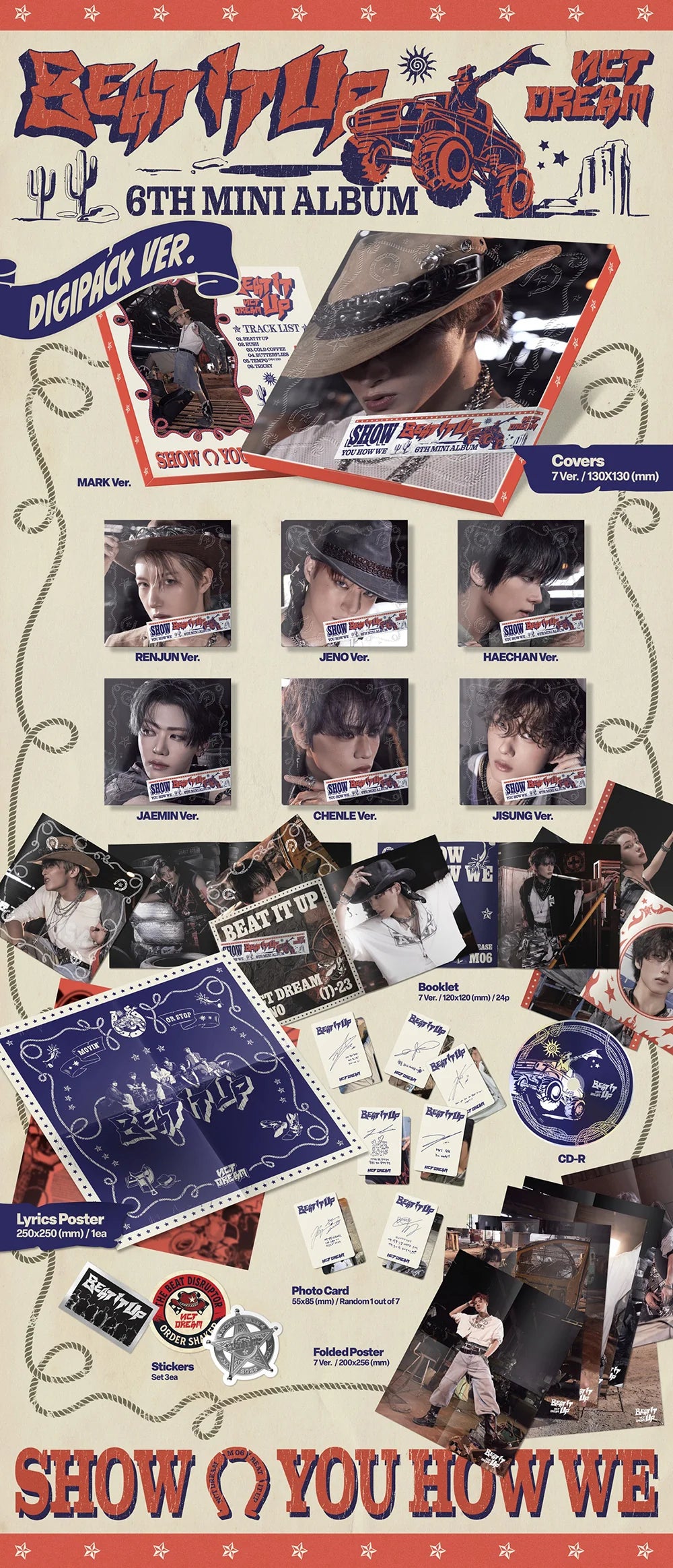 NCT DREAM - Beat It Up [6th Mini Album - Digipack Ver.](Random ver.)