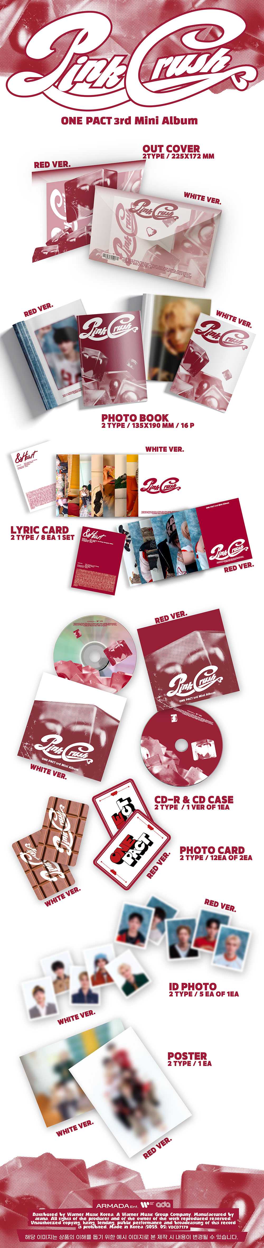ONE PACT - PINK CRUSH [3rd Mini Album](Random ver.)