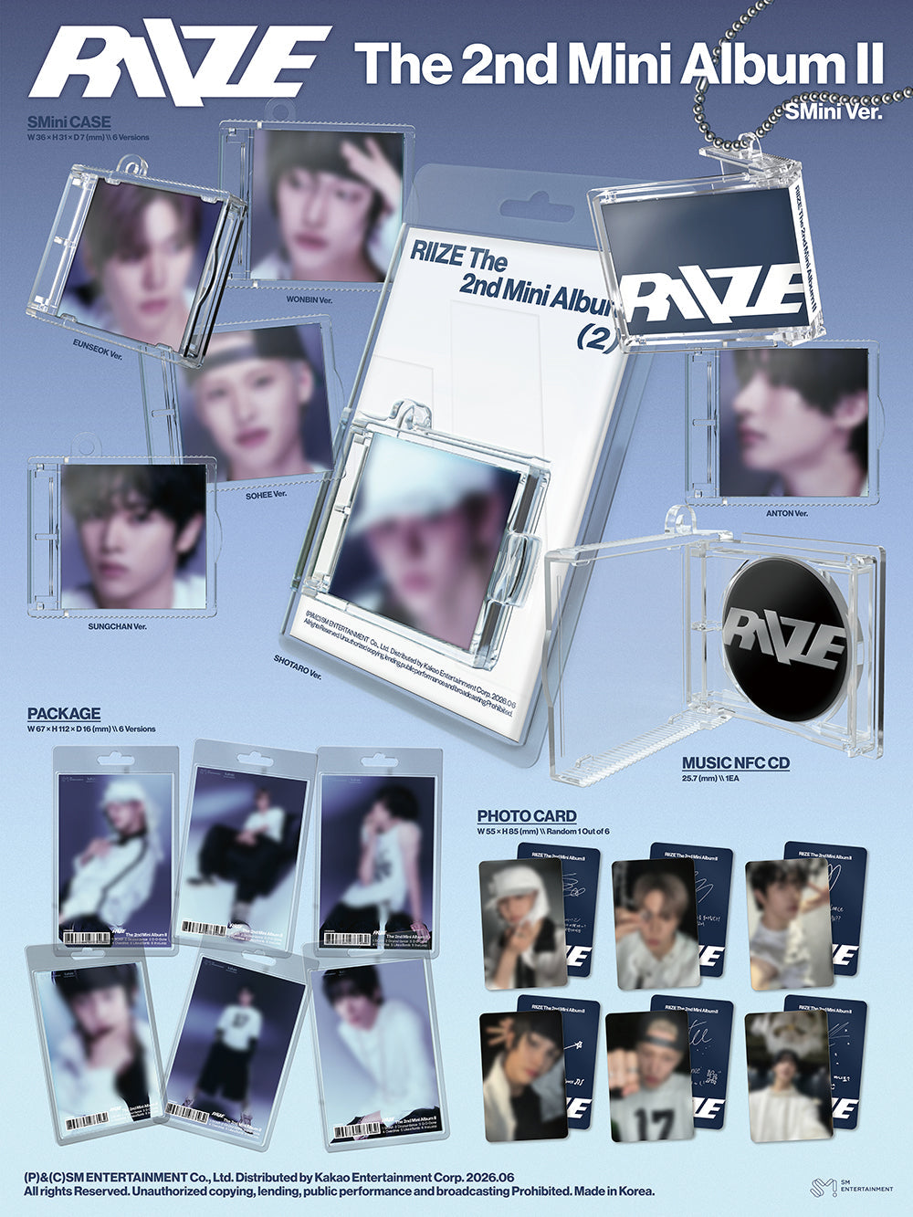 RIIZE - II [2nd Mini Album - SMini Ver.](Random ver.)