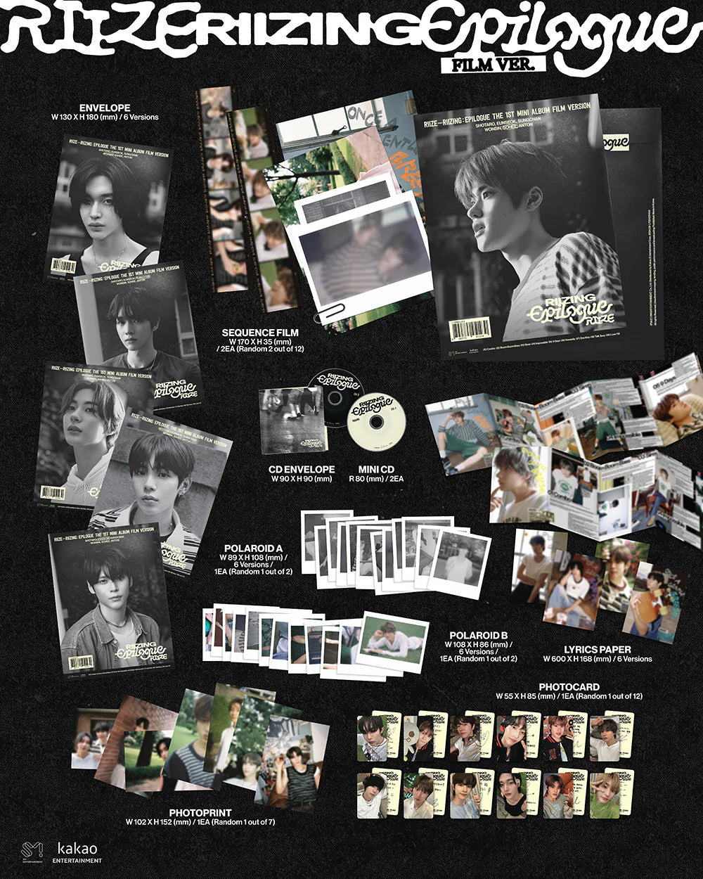 RIIZE - RIIZING : Epilogue [1st Mini Album - Film Ver.](Random ver.)