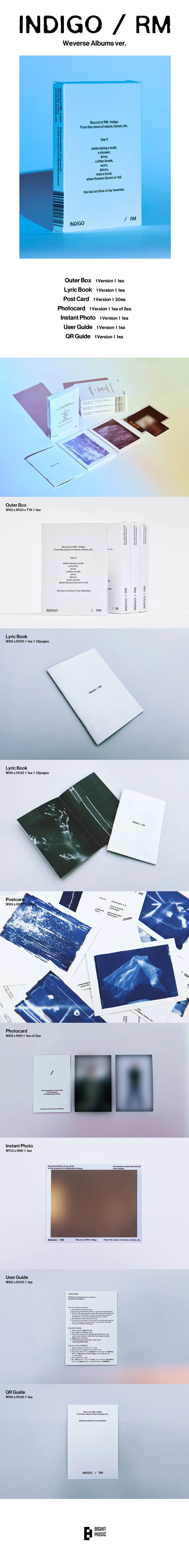 RM (BTS) - [Indigo] Postcard Edition (Weverse Albums ver.)