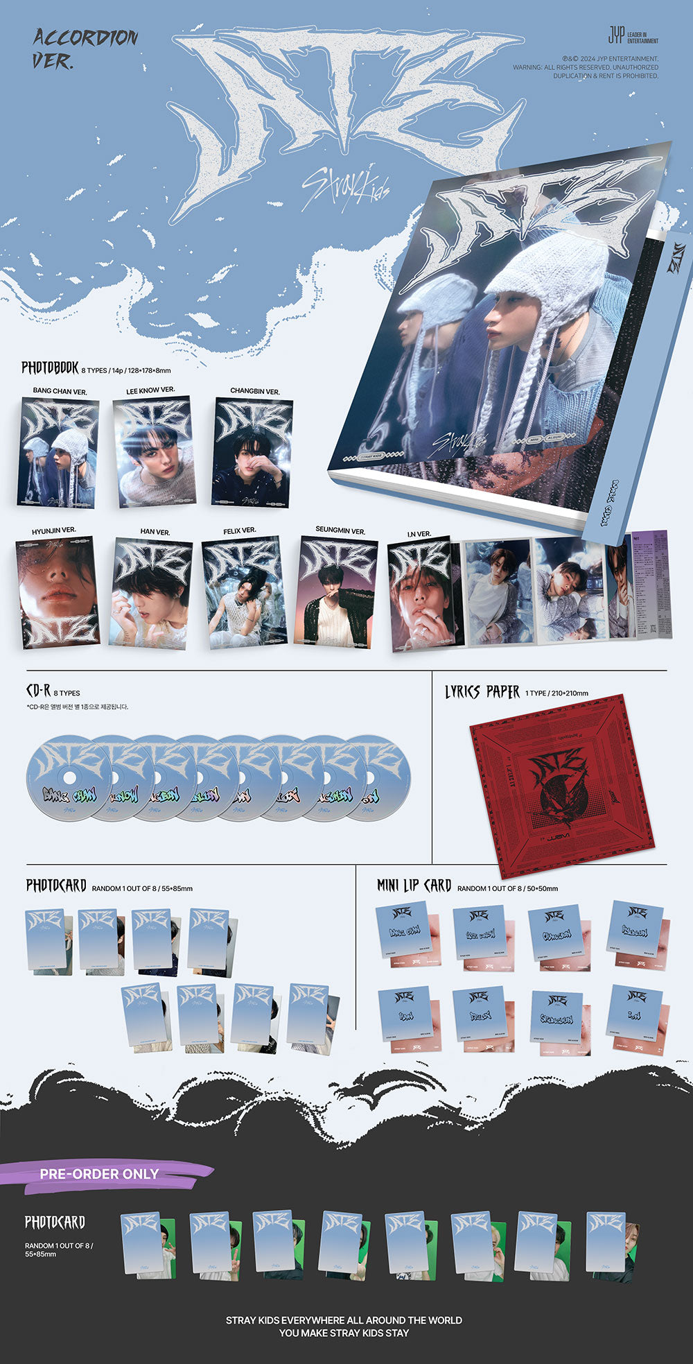 Stray Kids - ATE [9th Mini Album - Accordion Ver.] (Random ver.)
