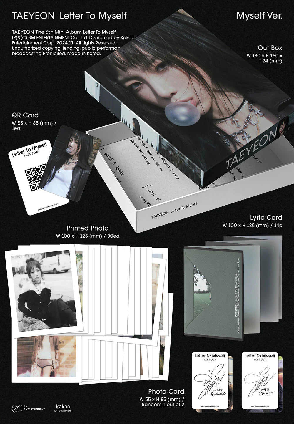 TAEYEON - Letter To Myself [6th Mini Album - Myself Ver.]