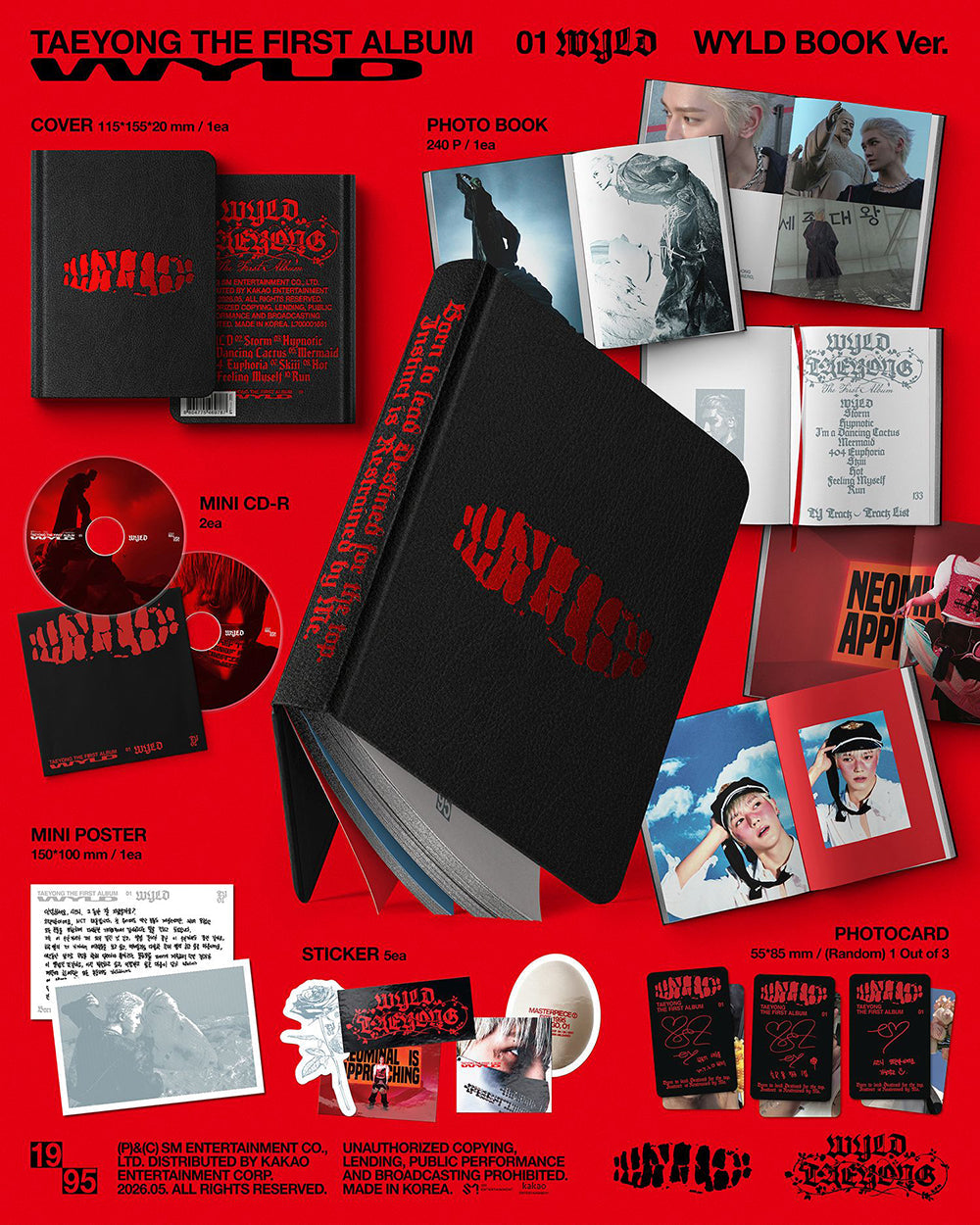 TAEYONG (NCT)  - WYLD [1st Album - WYLD BOOK Ver.]