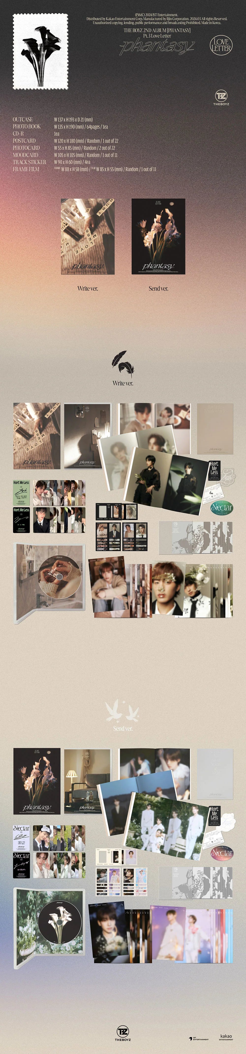 THE BOYZ - Phantasy: Pt. 3 Love Letter [2nd Album](Random ver.)