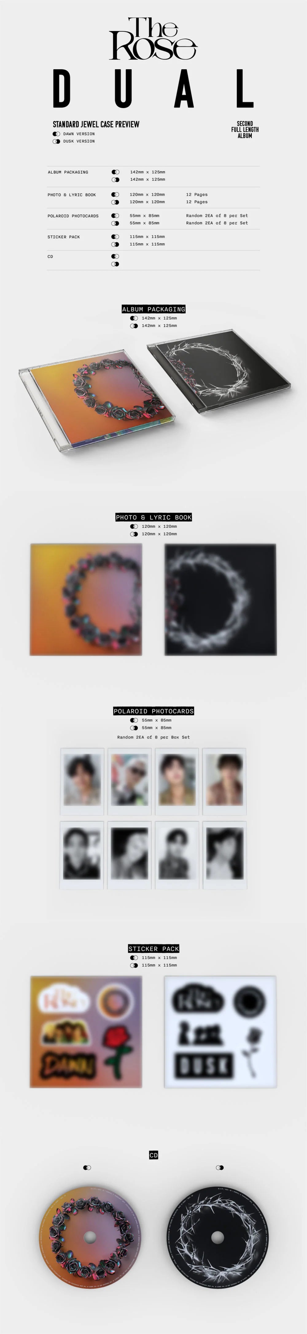 The Rose - DUAL [2nd Album - Jewel Case Ver.](Random ver.)