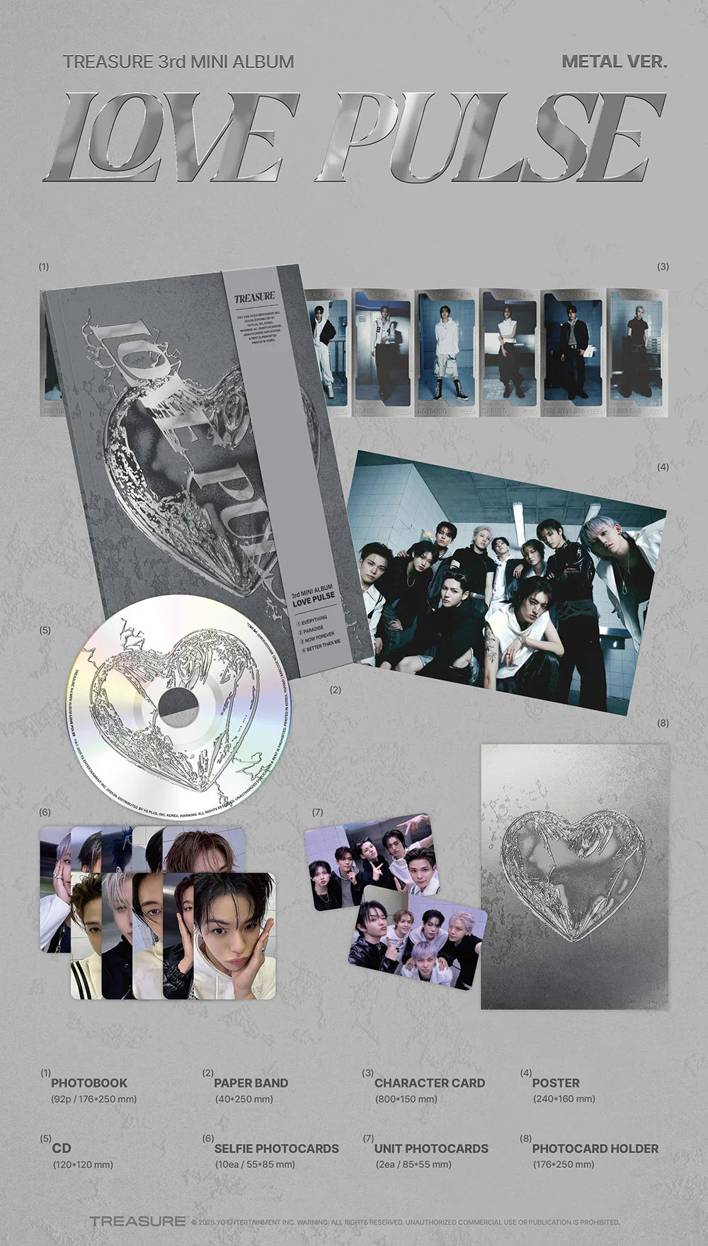 TREASURE - LOVE PULSE [3rd Mini Album]  (Random ver.)
