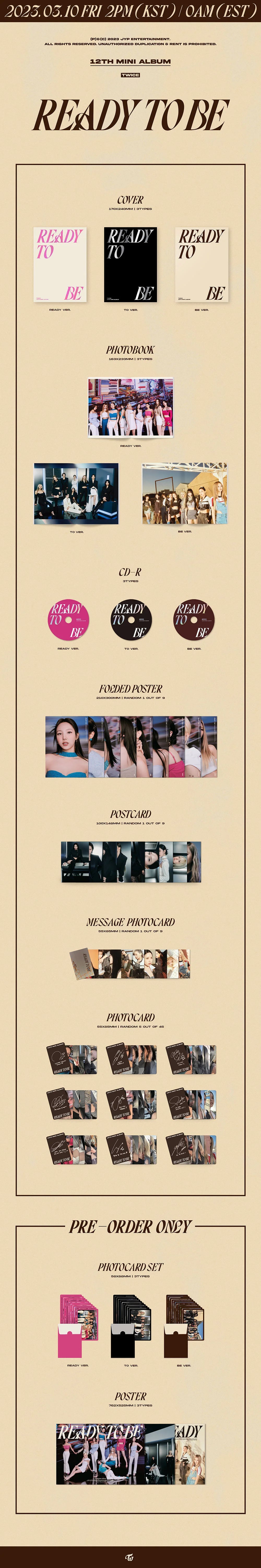TWICE - 12TH MINI ALBUM [READY TO BE] (Random ver.)
