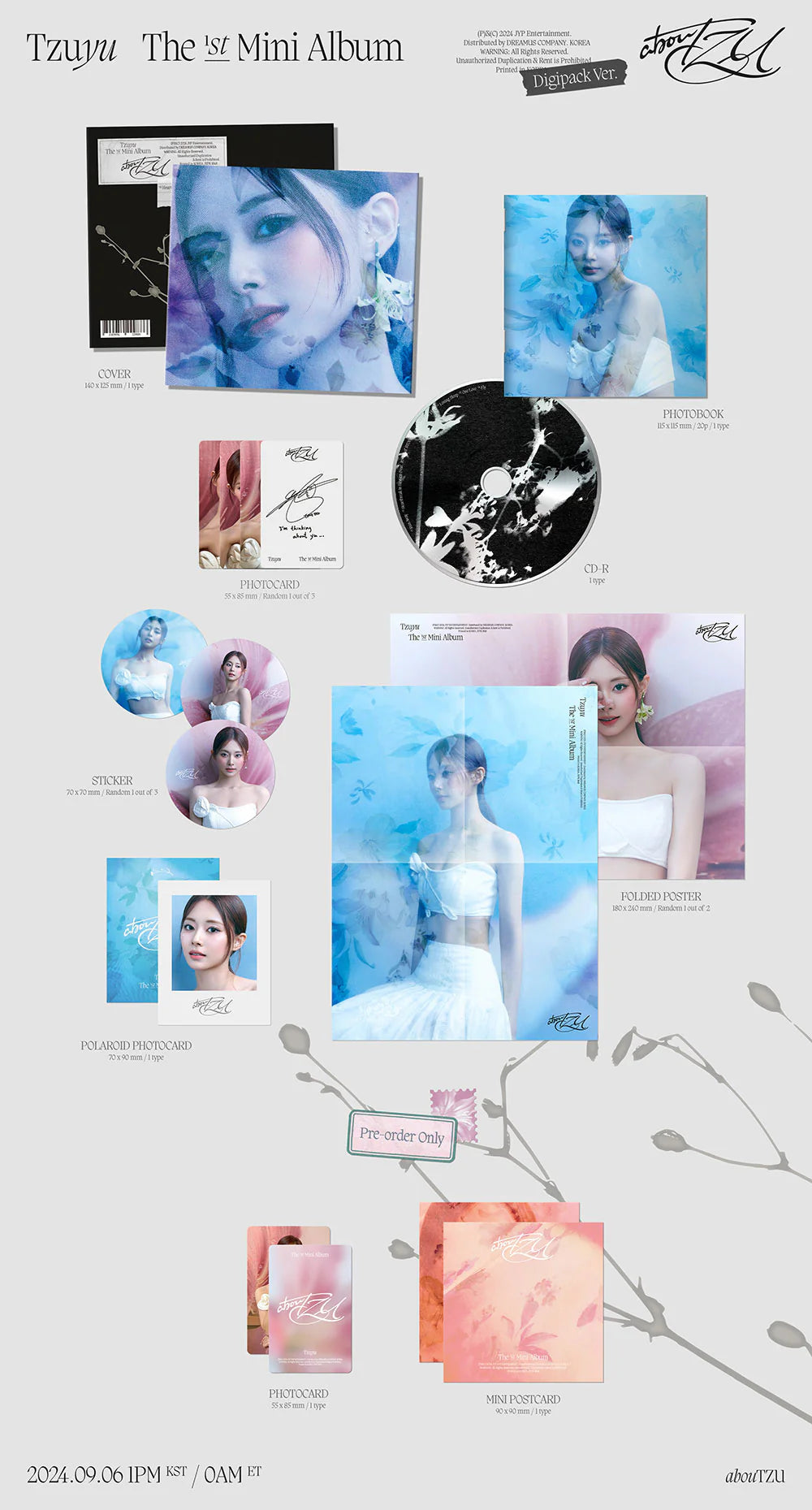TZUYU - abouTZU [1st Mini Album](Digipack Ver.)