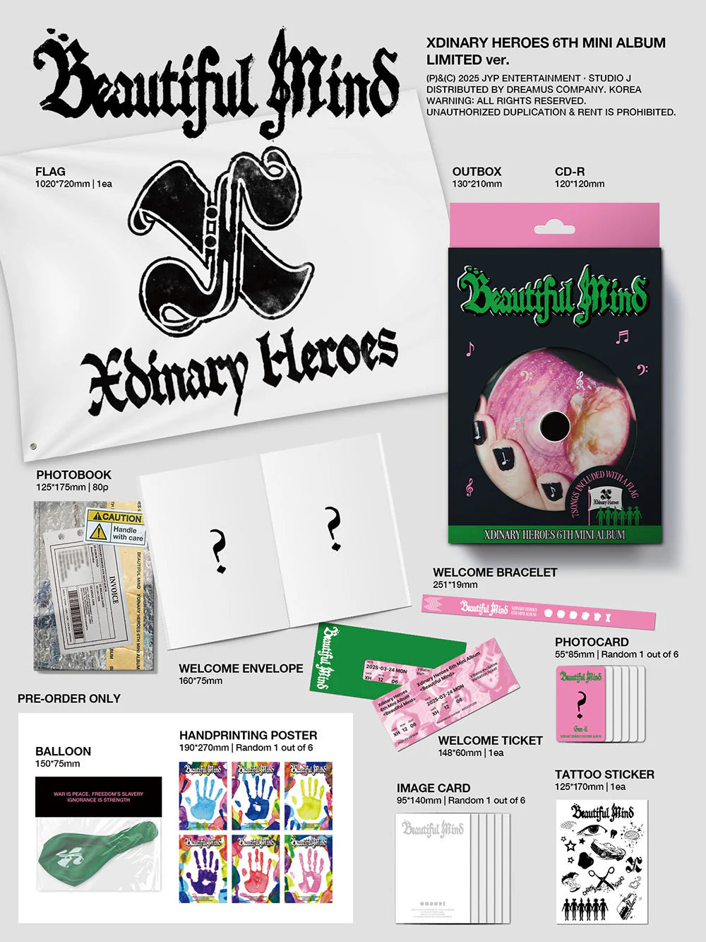 Xdinary Heroes - Beautiful Mind [6th Mini Album - Limited Ver.]