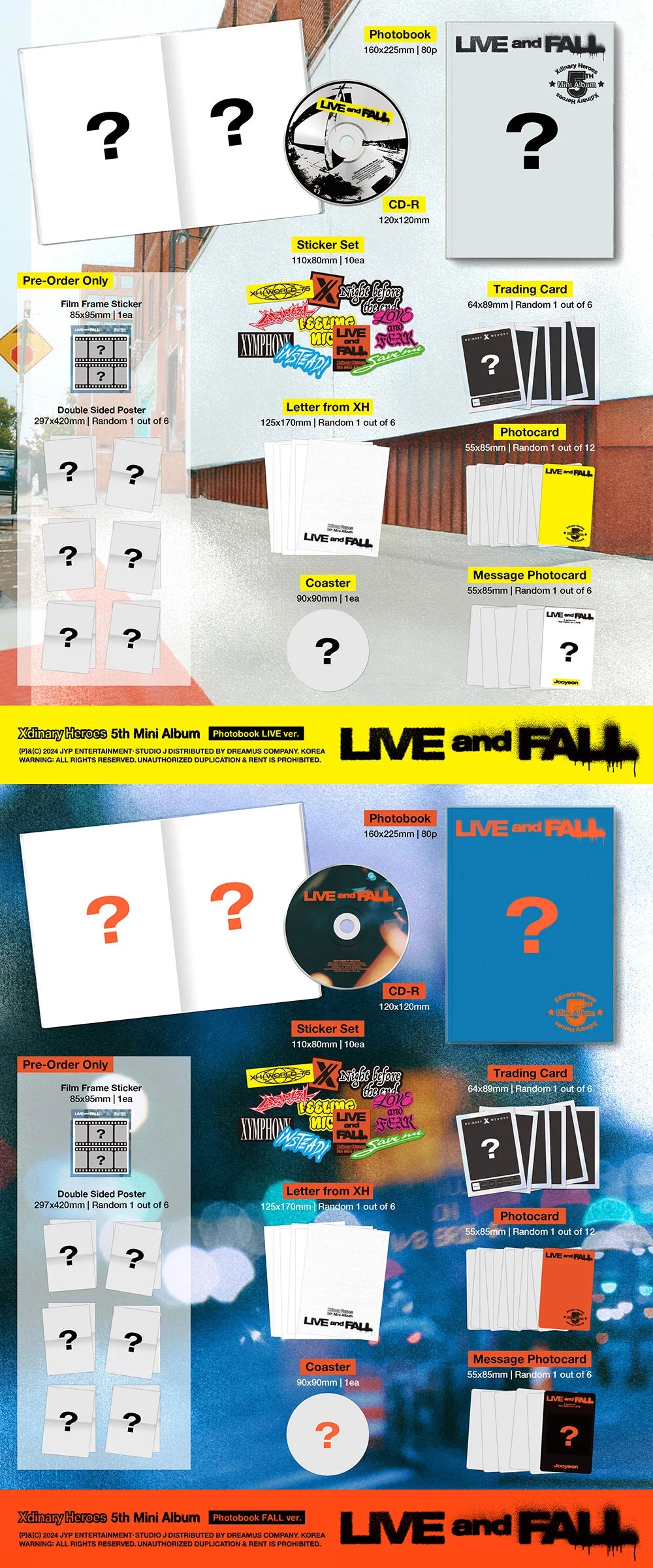 Xdinary Heroes - LIVE and FALL [5th Mini Album - Photobook Ver.](Random ver.)