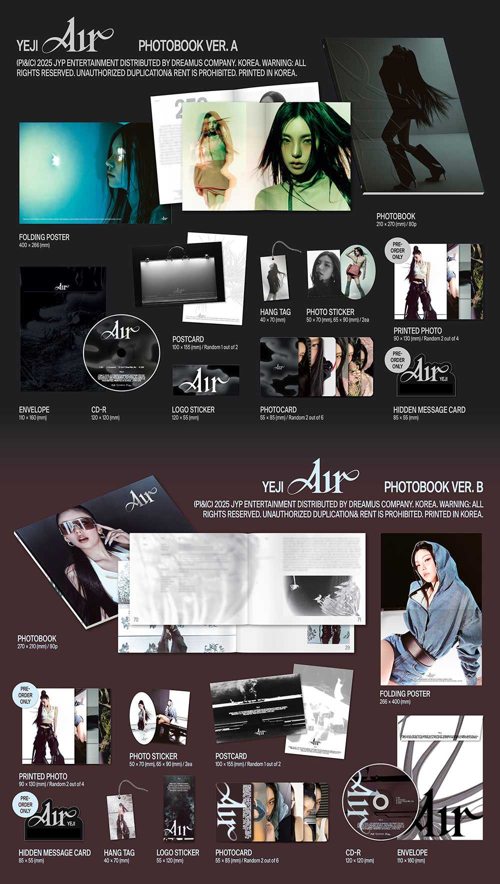 YEJI (ITZY) - Air [1st Mini Album - Photobook Ver.](Random ver.)
