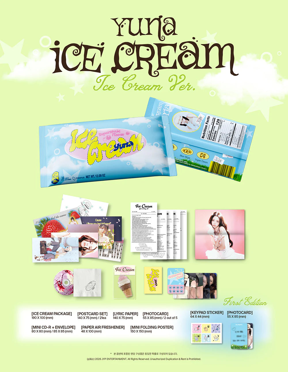 YUNA (ITZY)  - Ice Cream [1st Mini Album - Ice Cream Ver.]