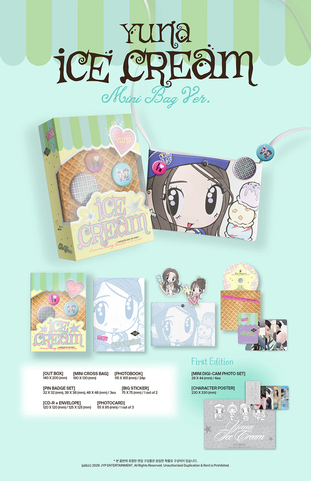 YUNA (ITZY) - Ice Cream [1st Mini Album - MINI BAG Ver.]